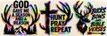 Holographic Hunting Sticker Pack | Faith & Outdoors | Set of 3