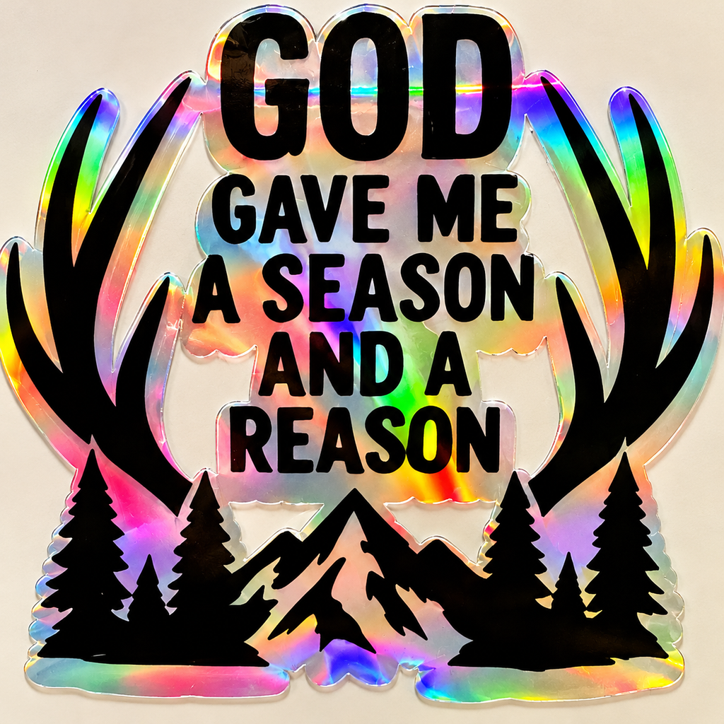 Holographic Hunting Sticker Pack | Faith & Outdoors | Set of 3