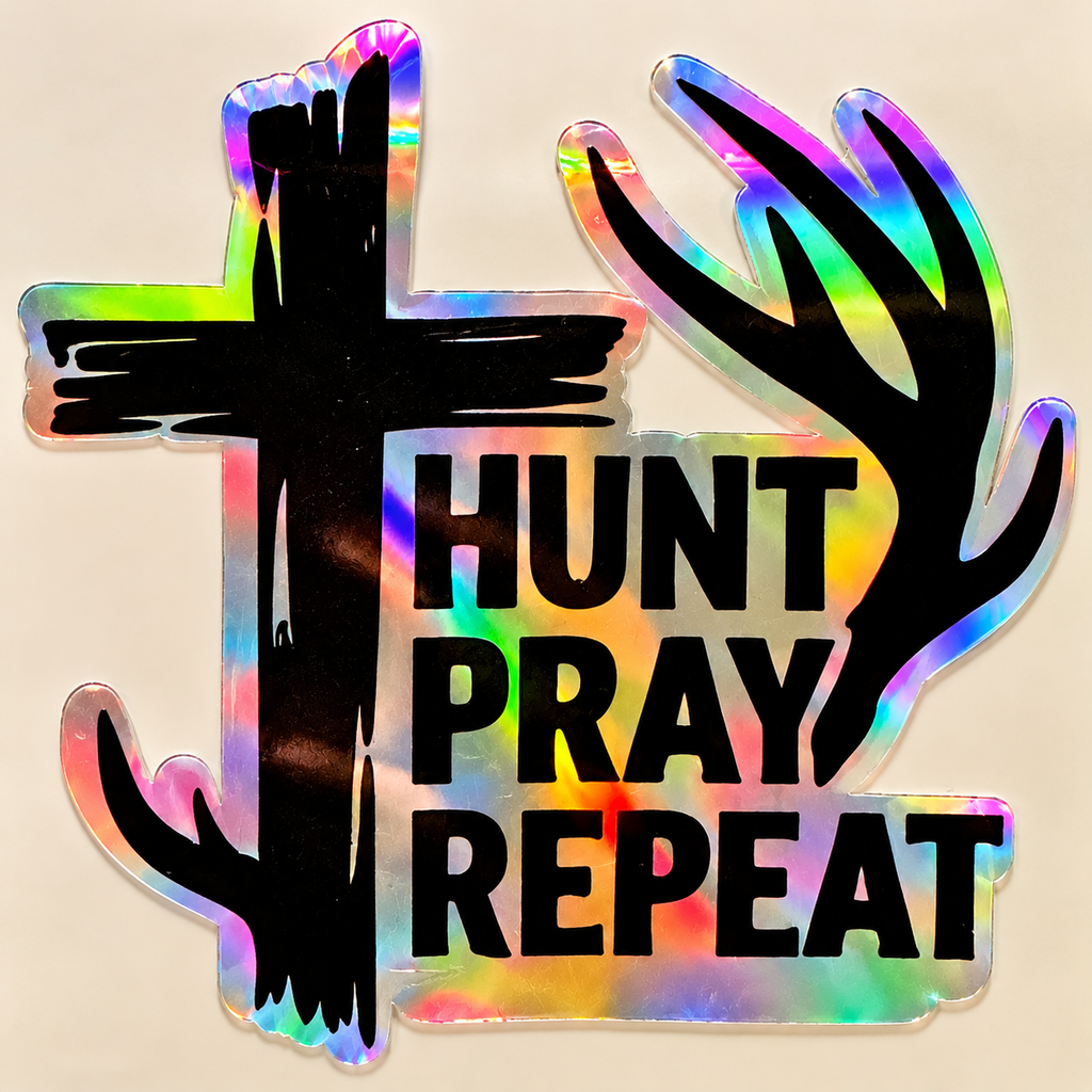Holographic Hunting Sticker Pack | Faith & Outdoors | Set of 3