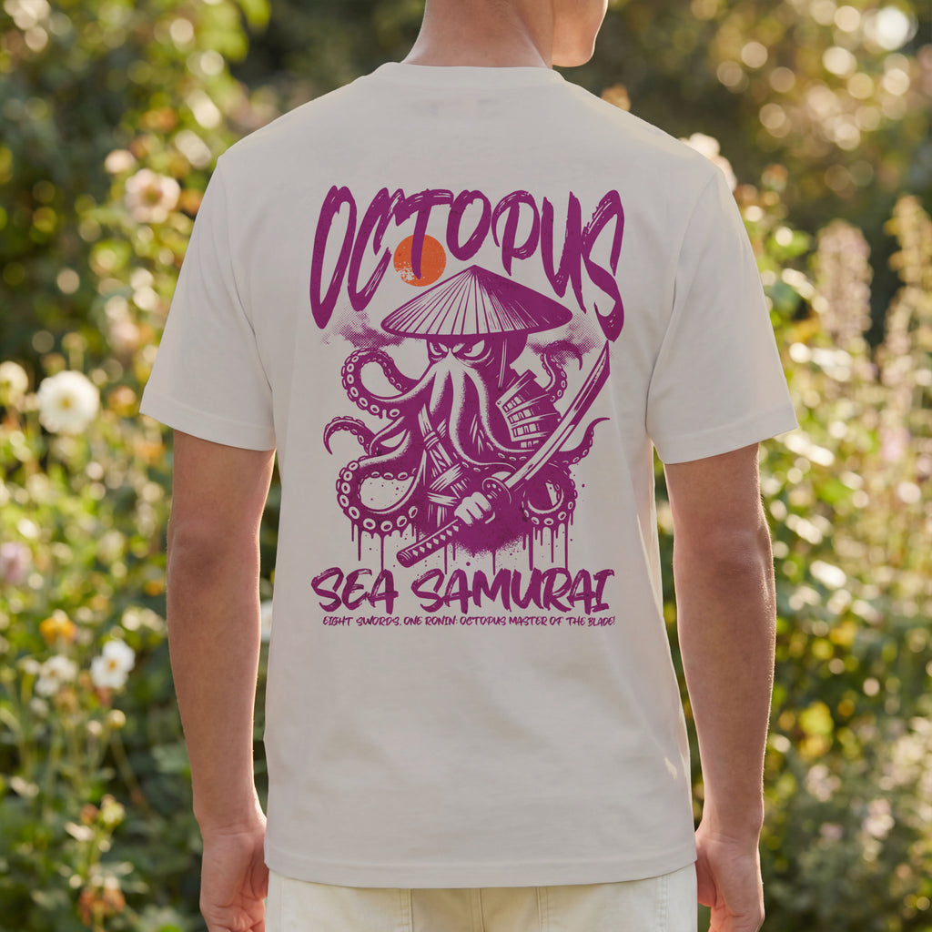 Octopus Sea Samurai Graphic Tee – Deep Sea Warrior Streetwear