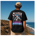 Shark Warrior graphic t-shirt back print