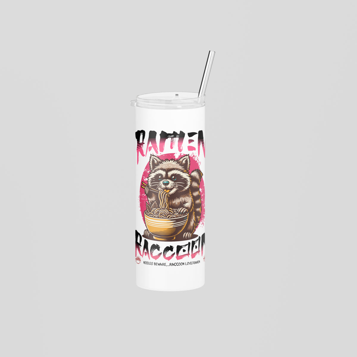 Ramen Raccoon Graphic Tumbler
