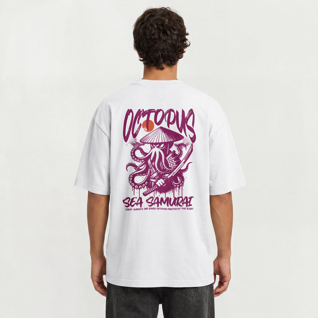 Octopus Sea Samurai Graphic Tee – Deep Sea Warrior Streetwear